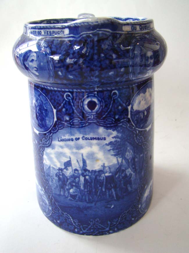 An English pottery pitcher commemorating the "Landing of Columbus in 1492" — image 2